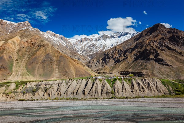 Village in Himalayas in Pin Valley