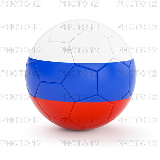 Russia soccer football ball with Russian flag isolated on white background