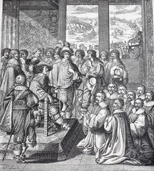 The Merchants of Paris in front of King Louis XIII in 1628