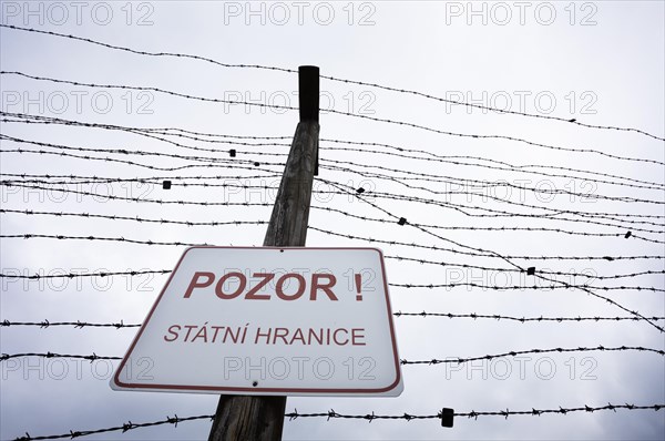 Barbed wire fence at the Iron Curtain Memorial at the Guglwald border crossing