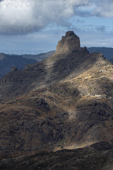 View from Mirador de Degollada Becerra to Roque Bentayga