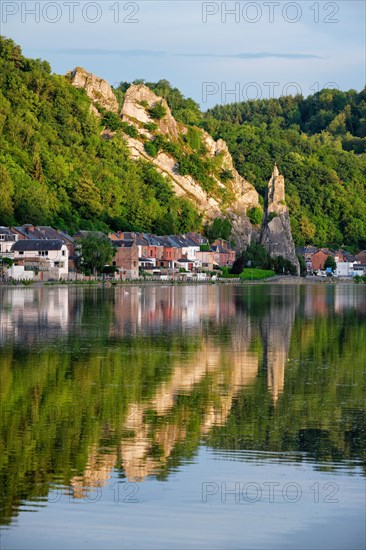 View of picturesque Dinant city over the Meuse river Dinant is a Walloon city and municipality located on the River Meuse