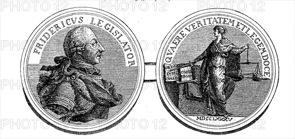 Commemorative coin on Frederick the Great as a legislator