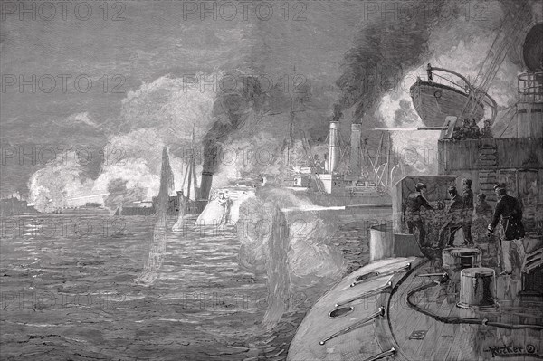 Fire of the Taku Fortresses or Dagu Fortresses in the First Opium War