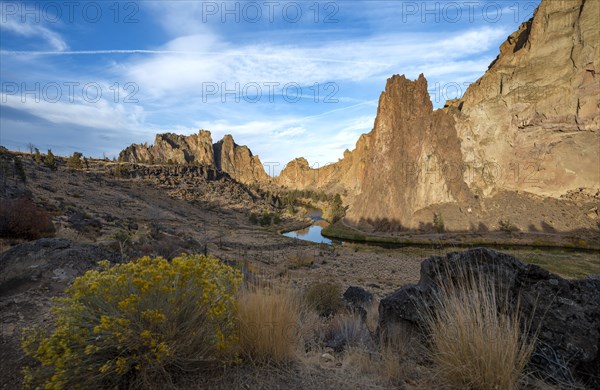 Red rock walls in the morning sun