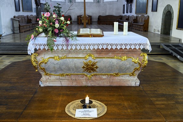 Altar with flowers