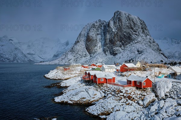 Iconic Hamnoy fishing village on Lofoten Islands