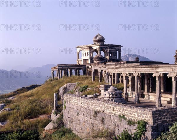 13th century Krishna temple and Darbar hall in Rajagiri fort