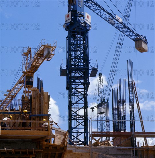 Cranes on the building site