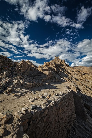 Ruins of Shey palace in Himalayas