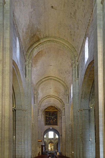 Interior nave former Benedictine abbey church Eglise Saint-Trophime