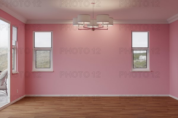 Newly remodeled room of house with wood floors