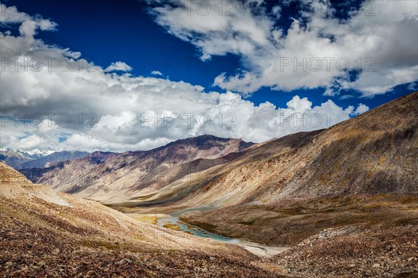 View of Himalayas mountains near Kardung La pass