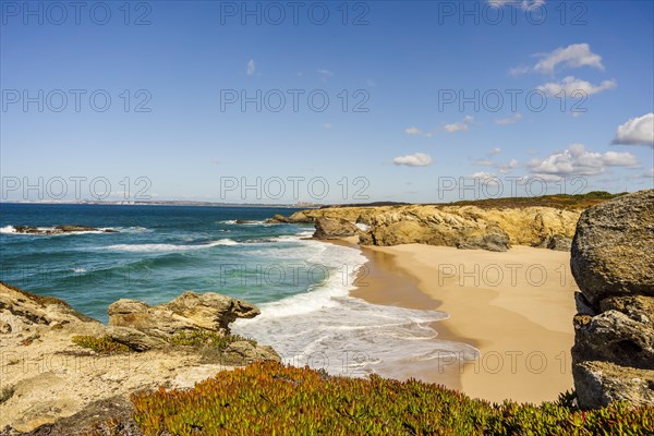 Huge sandy beach called Praia Grande de Porto Covo