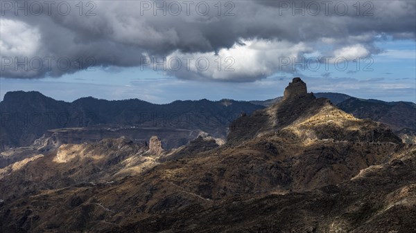 View from Mirador de Degollada Becerra to Roque Bentayga