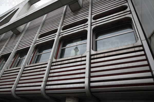 Reflection of the Radio Tower in a window of the closed ICC Berlin