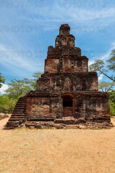 Satmahal Prasada tower 12th century step pyramid in Quadrangle