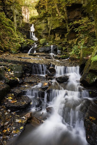 Cascading river in gorge