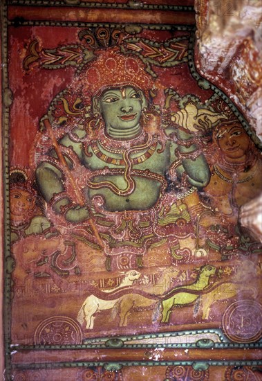 17th century murals in Sri Thodeekkalam Siva Temple in Kannavam near Thalassery
