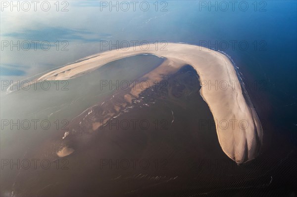 Aerial photograph Hakensand in the Elbe estuary