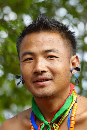 Naga tribesman in traditional dress