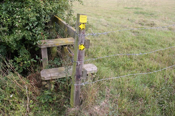 'Public Footpath' and 'Farmland