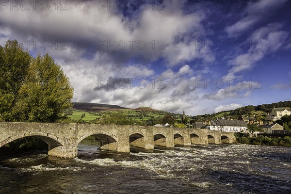 View of bridge over river