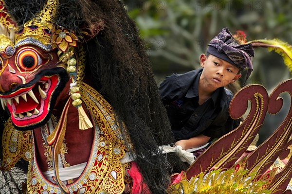 Boy during cremation parade