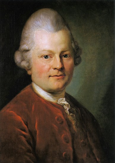 Gotthold Ephraim Lessing. Oil painting by Anton Graff