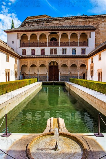 Myrtle courtyard with water basin