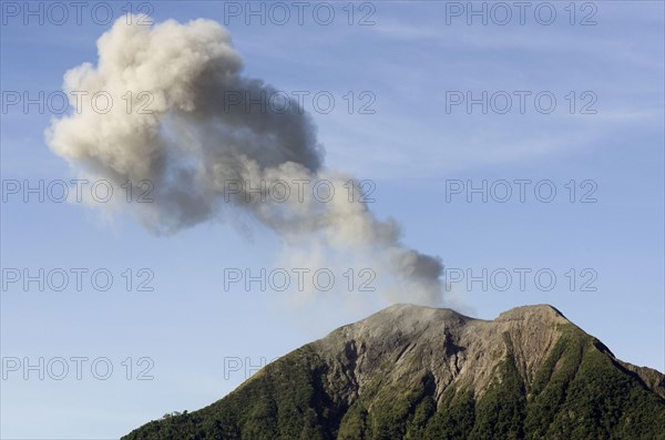 Volcanic eruption with ash cloud
