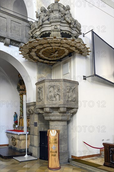 The pulpit with ornaments