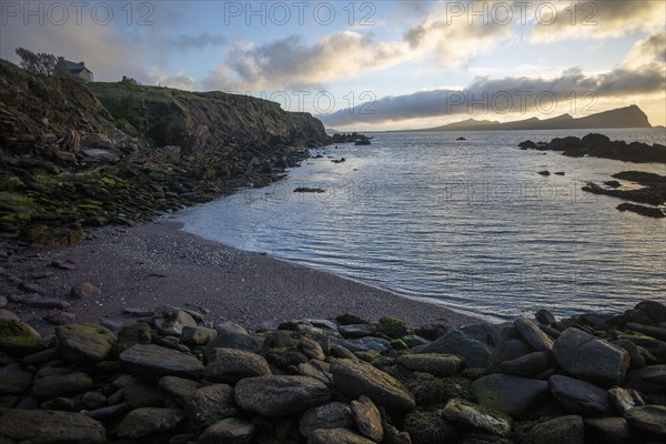 Beautiful landscape near Dooneen Pier at sunset in the West Kerry Gaeltacht