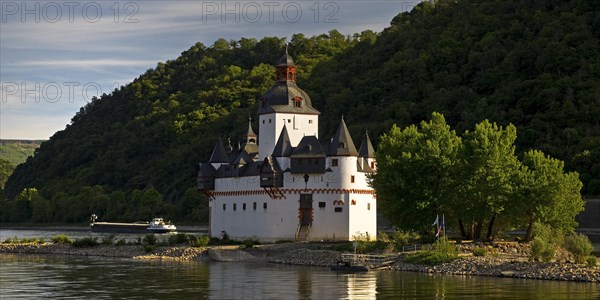 Pfalzgrafenstein Castle with cargo ship