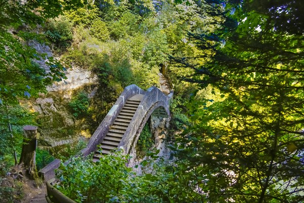 Teufelsbruecke im Fuerstlichen Park Inzigkofen