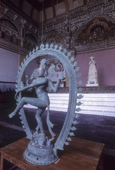 Bronze statue of Nataraja in the Nayak Darbar hall in Thanjavur