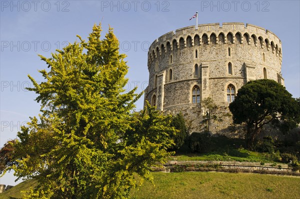 View of the medieval keep on the motte