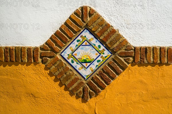 Wall ceramics in the Jardin Botanico Molino de Inca with botanical sights