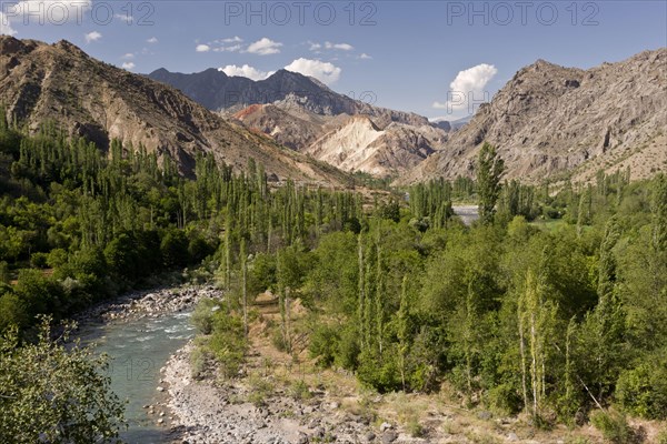 View of unspoilt river valley in area currently being heavily dammed