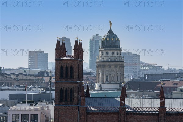 View from the roof terrace of the Stadtschloss to Friedrichwerdersche Kirche