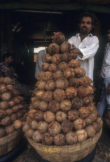 Coconuts in mysore market