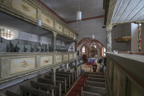 Interior with galleries and chancel of St Matthew's Church