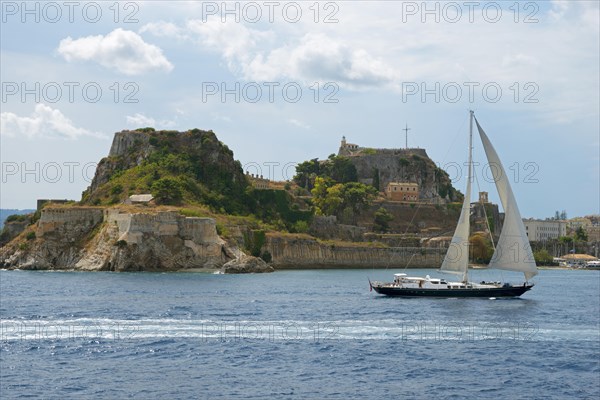 Sailboat and old fortress