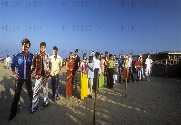 Cut outs at Marina beach in Chennai