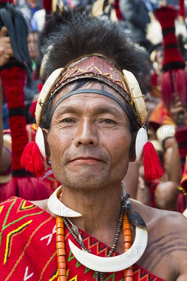 Naga tribesman in traditional dress