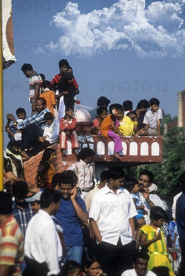 A Crowd During Republic Day celebration Beach Road