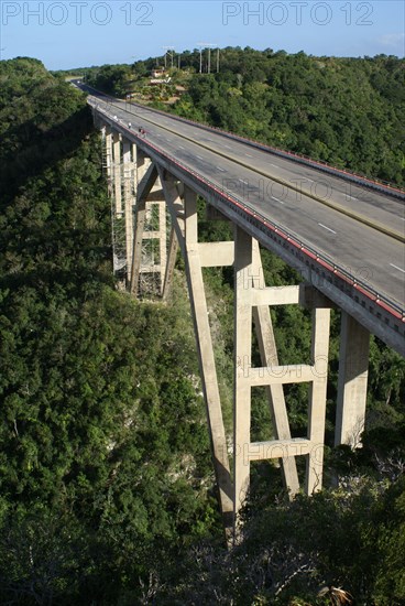 Road bridge over canyon