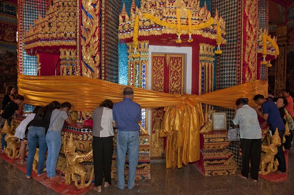 Songkran temple decoration