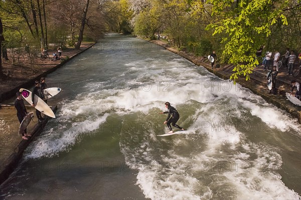 Surfers in the Eisbach