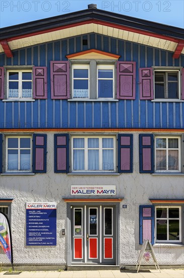 Colourful wooden facade